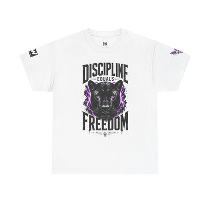 Discipline Equals Freedom Panther Tee — "Every Crack Lets the Light Out" Motivational Graphic T-Shirt
