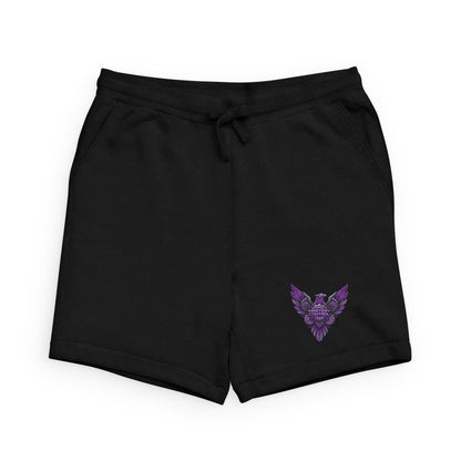 Purple Floral Skull Sweatshorts â€” Gothic Flower Shorts