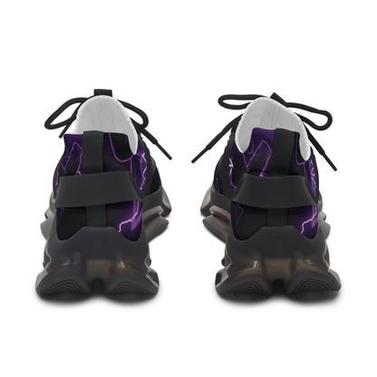 WOMEN'S Mesh Sneakers â€” Purple Lightning Graphic "Greatness Begins In The Mind"