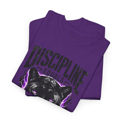 Discipline Equals Freedom Panther Tee — "Every Crack Lets the Light Out" Motivational Graphic T-Shirt