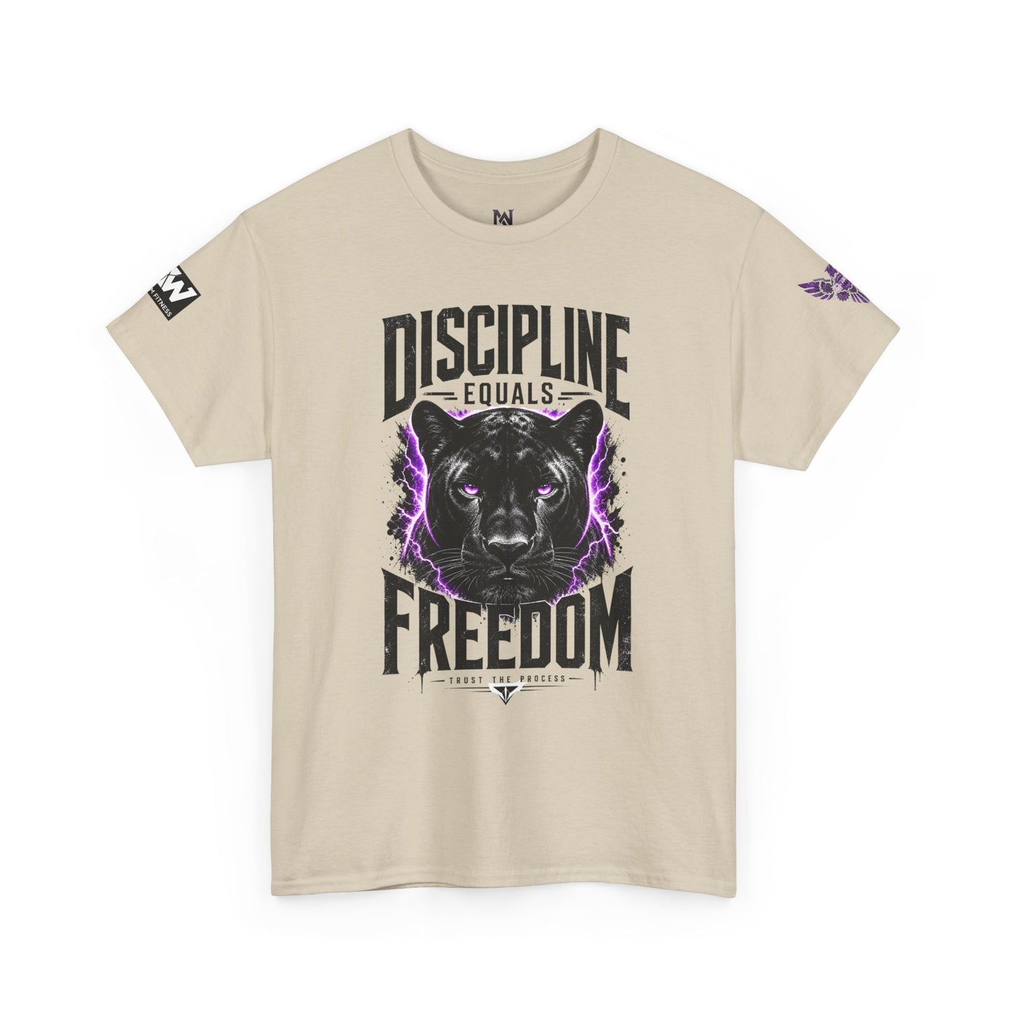 Discipline Equals Freedom Panther Tee — "Every Crack Lets the Light Out" Motivational Graphic T-Shirt