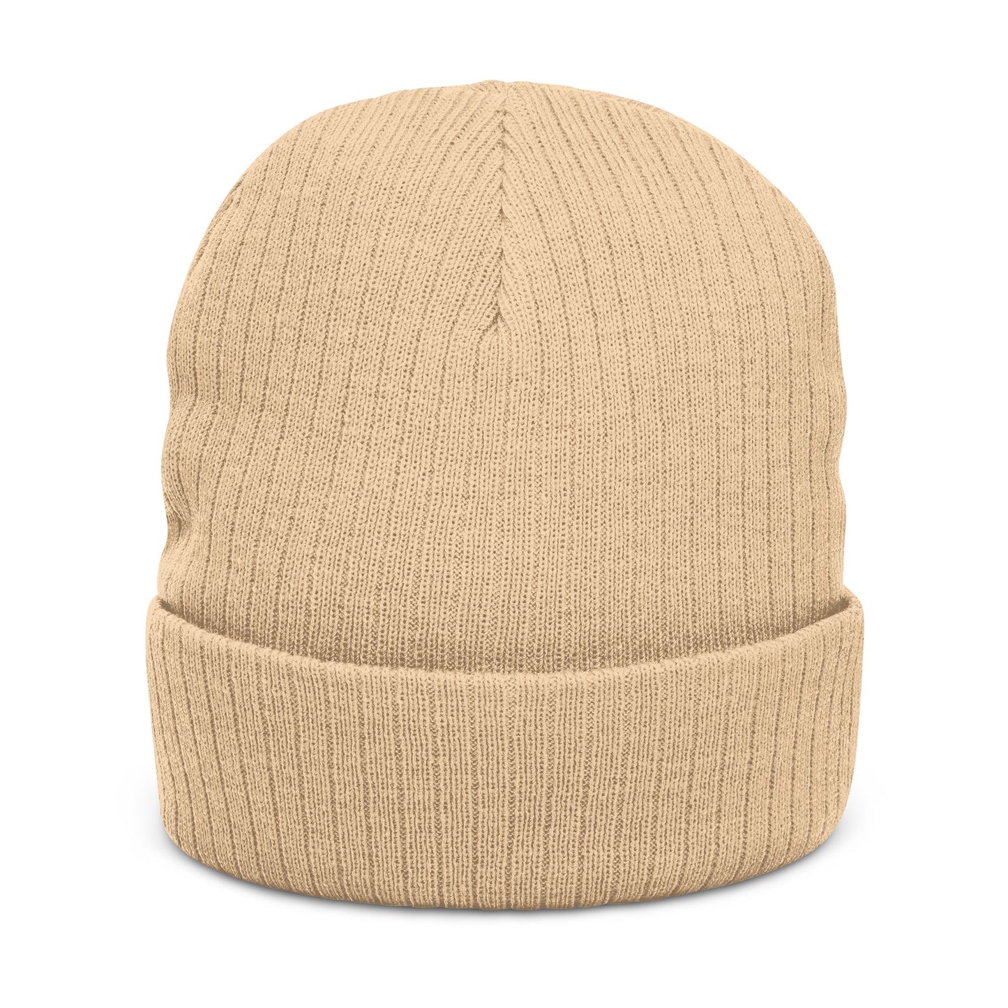 Embroidered Ribbed Beanie — MW Logo Knit Hat