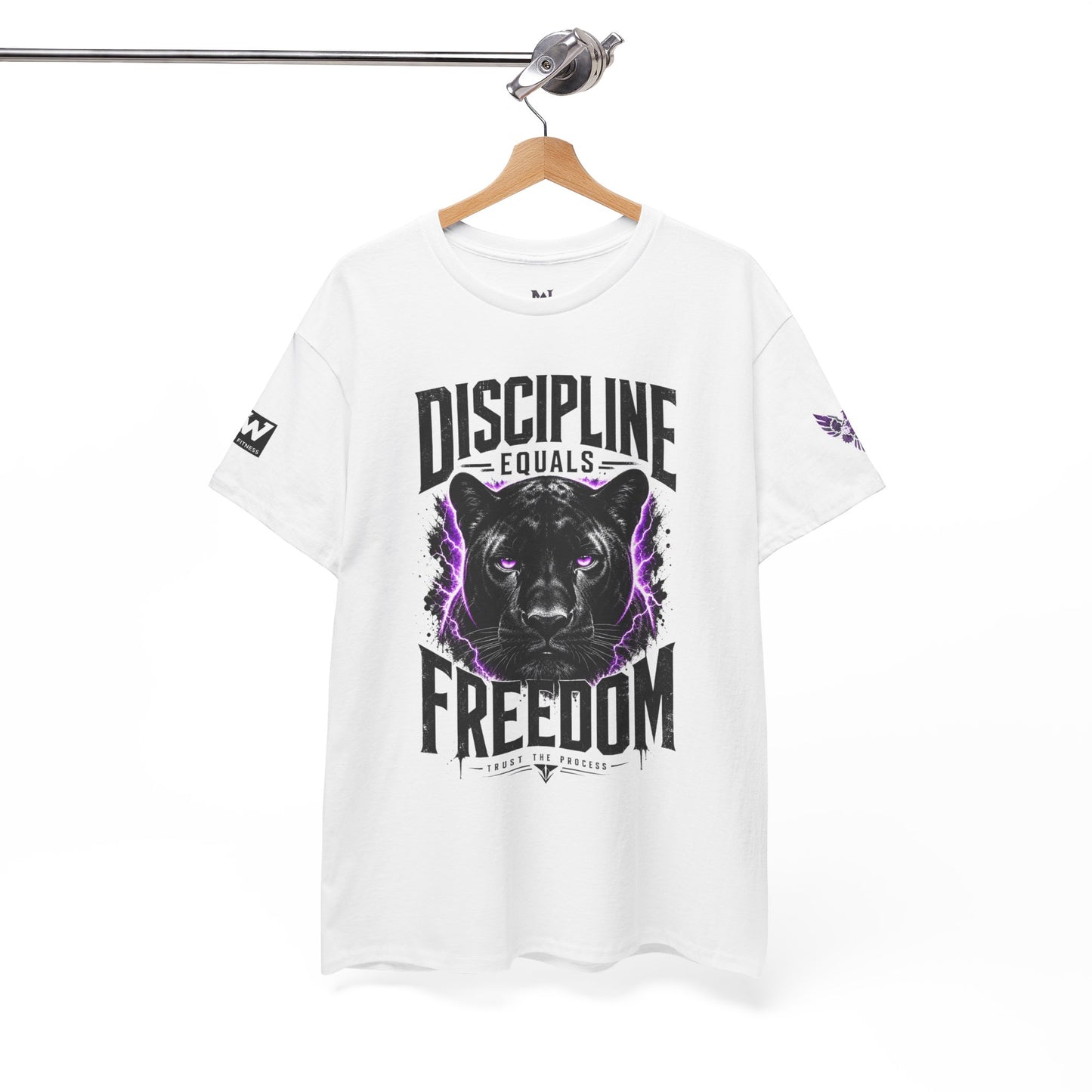 Discipline Equals Freedom Panther Tee — "Every Crack Lets the Light Out" Motivational Graphic T-Shirt