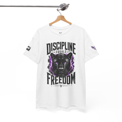 Discipline Equals Freedom Panther Tee — "Every Crack Lets the Light Out" Motivational Graphic T-Shirt