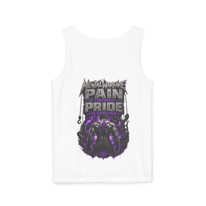 Mental Warfare Graphic Tank Top — "Pain Is Temporary, Pride Is Forever" Athletic Muscle Tee