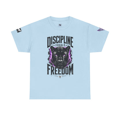Discipline Equals Freedom Panther Tee — "Every Crack Lets the Light Out" Motivational Graphic T-Shirt
