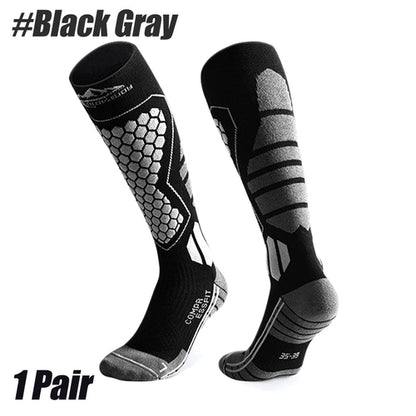 Black and gray compression socks on a white background with '#Black Gray' text.