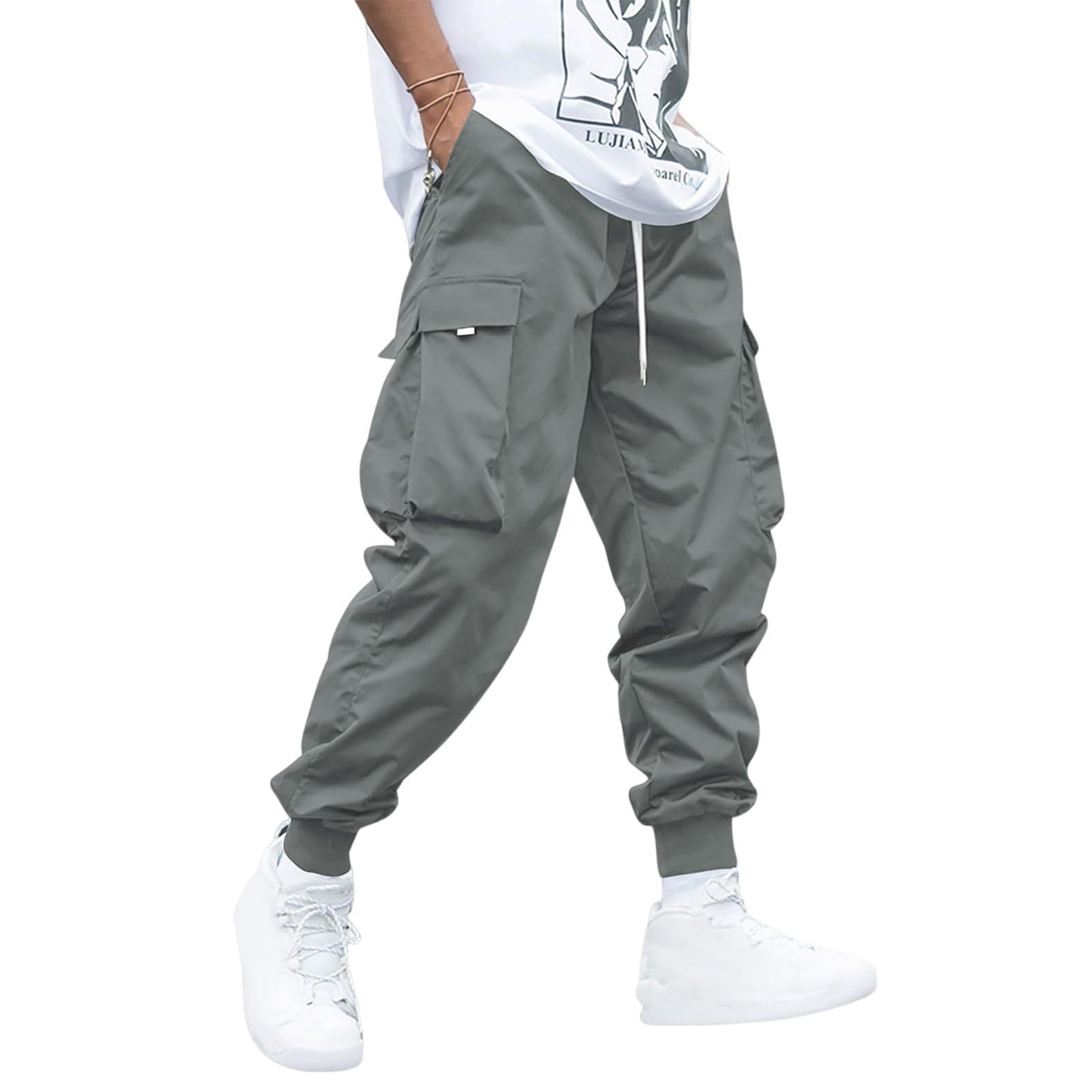 Multi-pocket Men's Casual Hip-Hop Drawstring Cargo Joggers