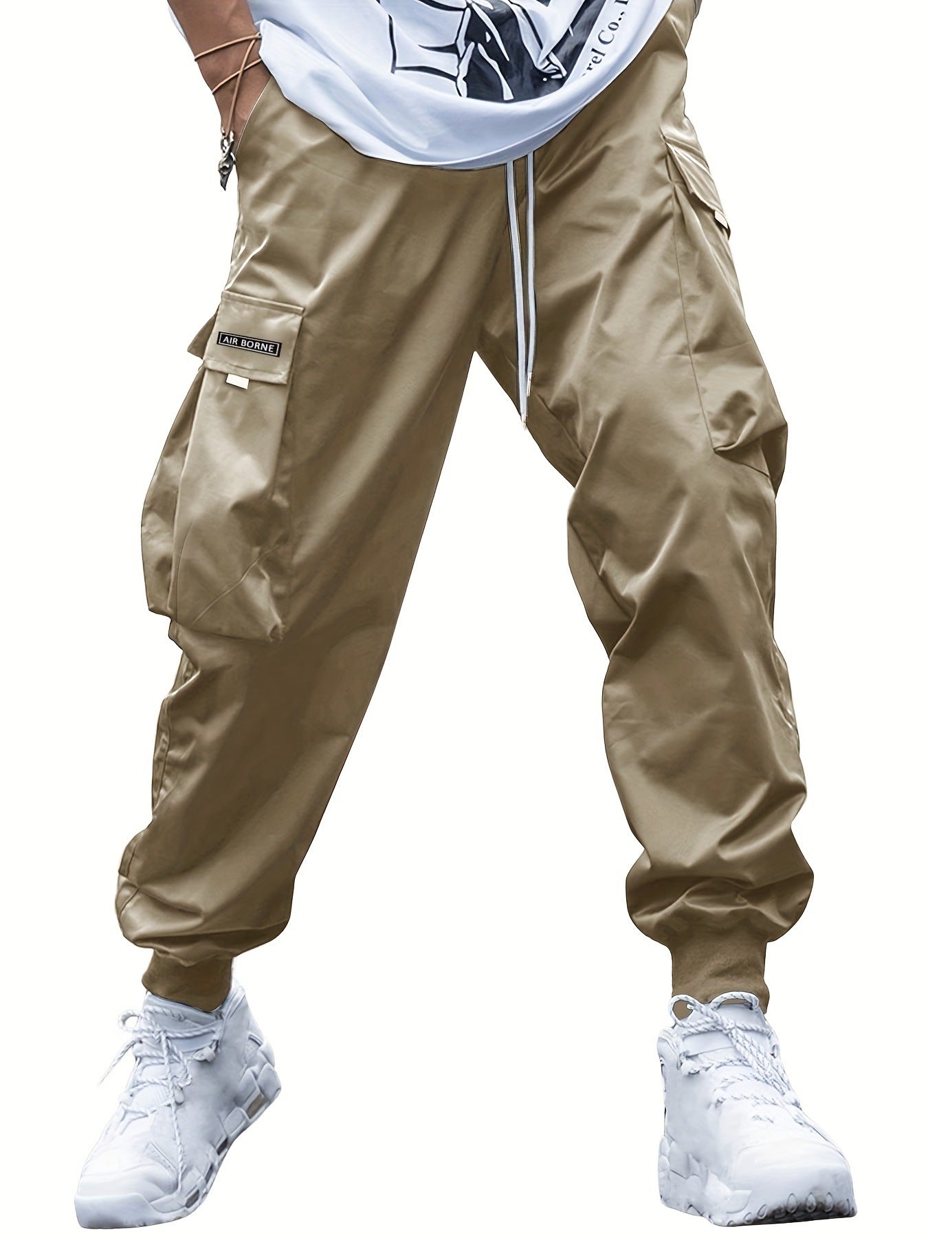 Multi-pocket Men's Casual Hip-Hop Drawstring Cargo Joggers