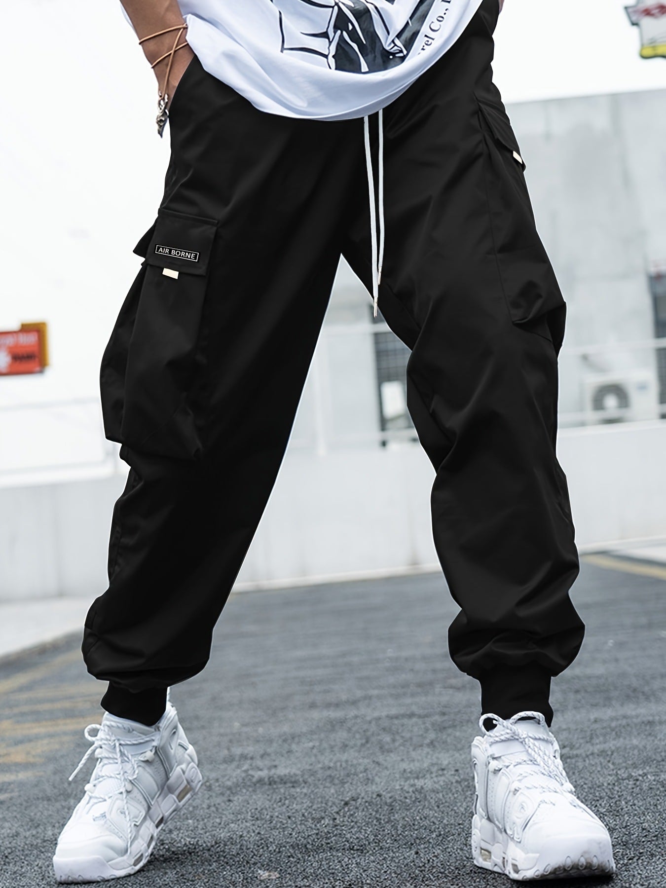 Multi-pocket Men's Casual Hip-Hop Drawstring Cargo Joggers