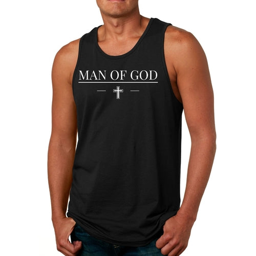 Mens Fitness Tank Top Graphic T-shirt Man of God Print