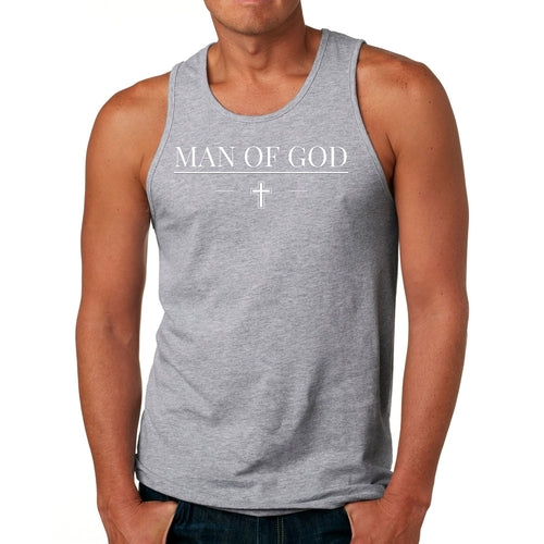 Mens Fitness Tank Top Graphic T-shirt Man of God Print