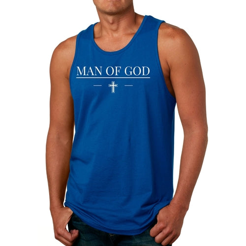 Mens Fitness Tank Top Graphic T-shirt Man of God Print