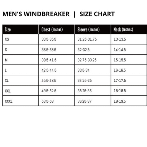 Mens Lightweight Windbreaker w/ Hood (Black & Red)