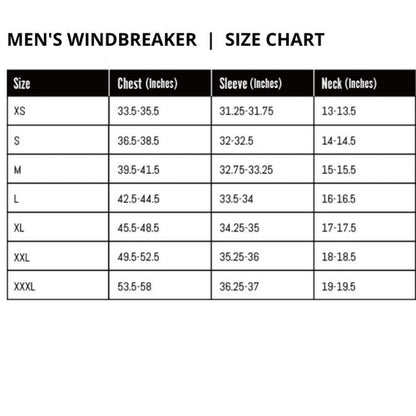 Mens Lightweight Windbreaker w/ Hood (Black & Red)
