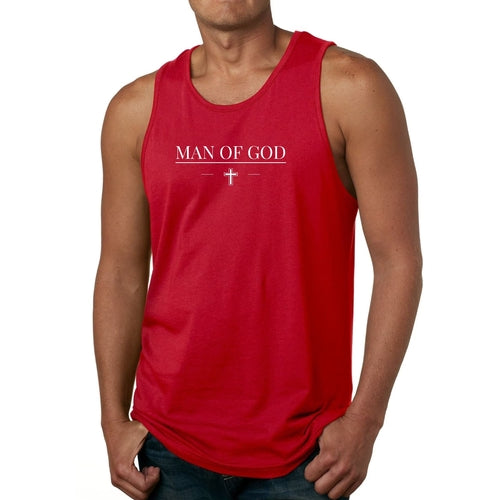 Mens Fitness Tank Top Graphic T-shirt Man of God Print