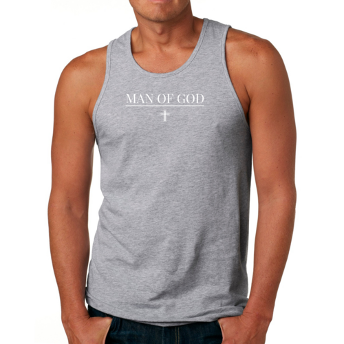 Mens Fitness Tank Top Graphic T-shirt Man of God Print