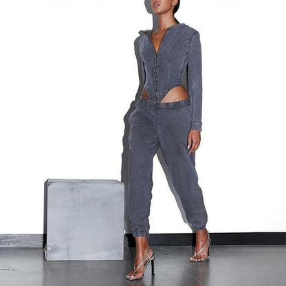 Casual Workout Sporty Two Piece Set for Women Long Sleeve