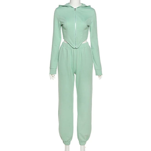 Casual Workout Sporty Two Piece Set for Women Long Sleeve