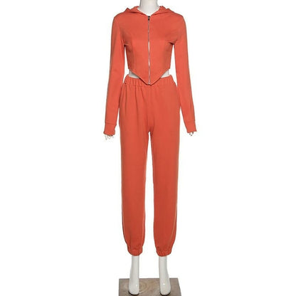 Casual Workout Sporty Two Piece Set for Women Long Sleeve