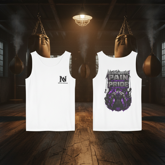 Mental Warfare Graphic Tank Top — "Pain Is Temporary, Pride Is Forever" Athletic Muscle Tee